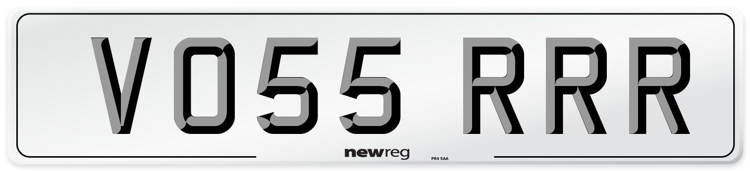 VO55 RRR Number Plate from New Reg